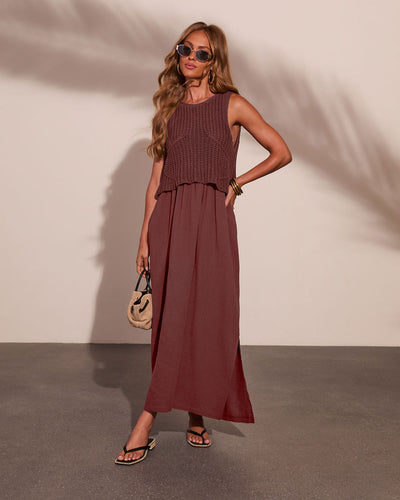 Saltwoven Crochet Bodice Maxi Dress – VICI