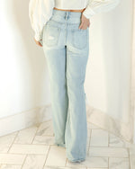 Brett High Rise Distressed 90S Flare Denim