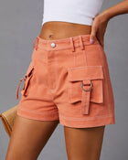 Orange % Malaya Cargo Shorts-1