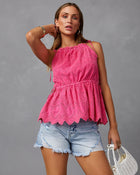 Hot Pink %  Maelys Babydoll Tank 1