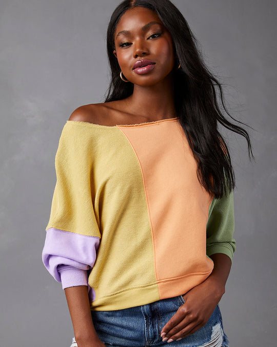 Green/Multi % Mikko Colorblock Knit Sweater-1