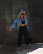 Denim % Jorise Cropped Denim Jacket-1