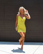 Lime % Kieran Sleeveless Mini Dress-1