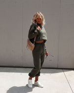 Olive % Ready Or Not Hooded Sweatshirt-6