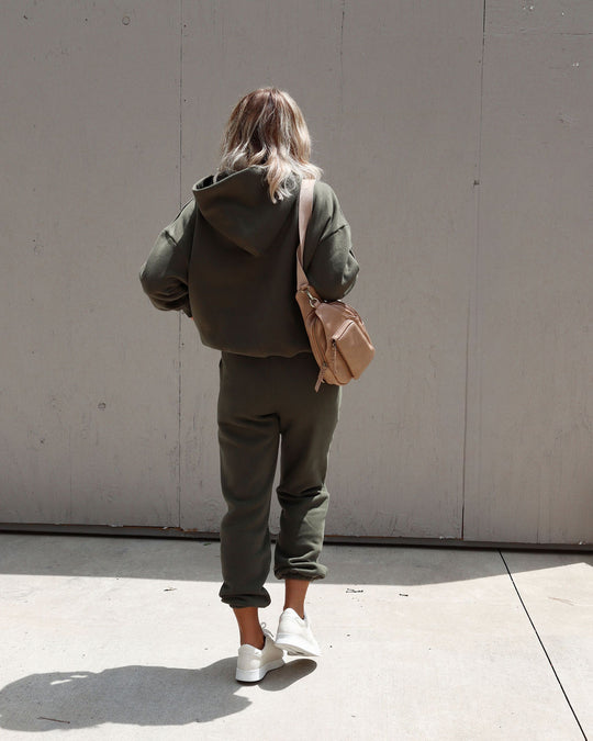Olive  % Ready Or Not Pocketed Jogger Pants-4