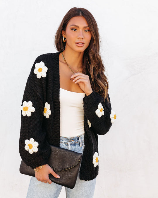 Fallen Daisy Oversized Knit Cardigan VICI