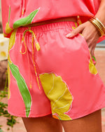 Sunveil Nectar Cotton Tropical Floral Drawstring Shorts