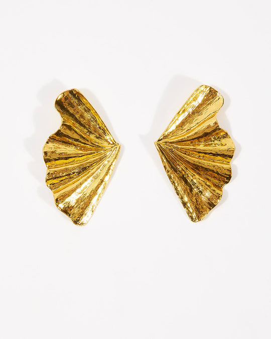 Gold % Opulence Leaf Earrings-2