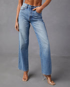 Medium Wash %  Brandis High Rise Straight Leg Jeans 1