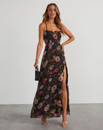 Black % Jordie Floral Maxi Dress-5