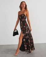 Black % Jordie Floral Maxi Dress-8