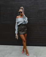 Heather Grey %  Dreamworld Off The Shoulder Pullover Sweater 2