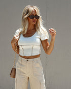 Off White %  Behind The Seams Crop Top 1