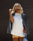 White % His Cotton Oversized Tee-3