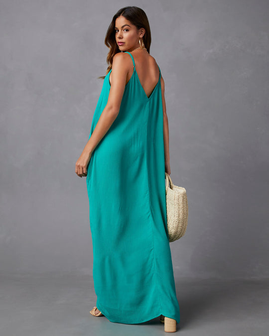 Emerald % Olivian Pocketed Maxi Dress-3