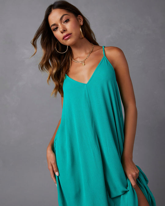 Emerald % Olivian Pocketed Maxi Dress-3