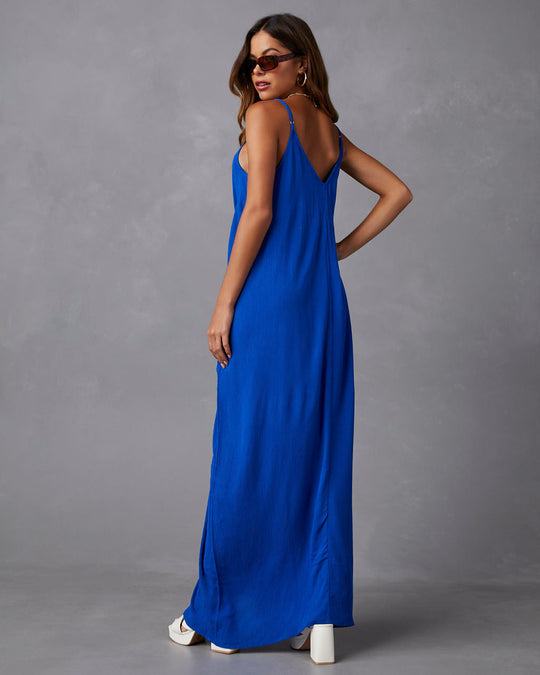 Blue % Olivian Pocketed Maxi Dress-1
