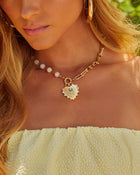 Ivory % Sophia 18K Gold Plated Heart Necklace-4
