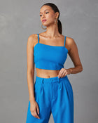 Blue % Tania Sleeveless Crop Top-1