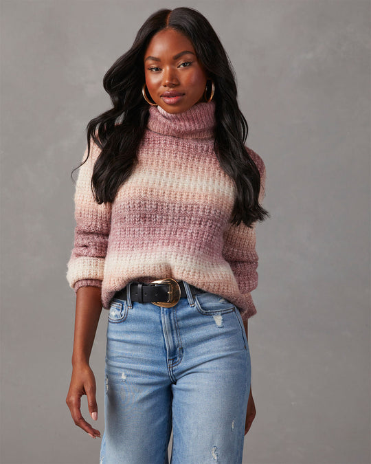 Zoda Ombre Cropped Turtleneck Sweater – VICI