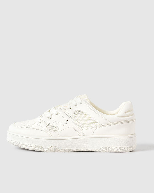 White % Karis Lace Up Sneakers-3