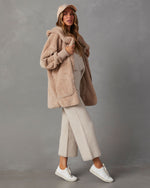 Taupe % The Coziest Yet Pocketed Cardigan-4