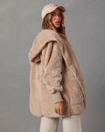 Taupe % The Coziest Yet Pocketed Cardigan-3