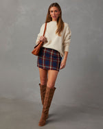 Linden Plaid Knitted Mini Skirt