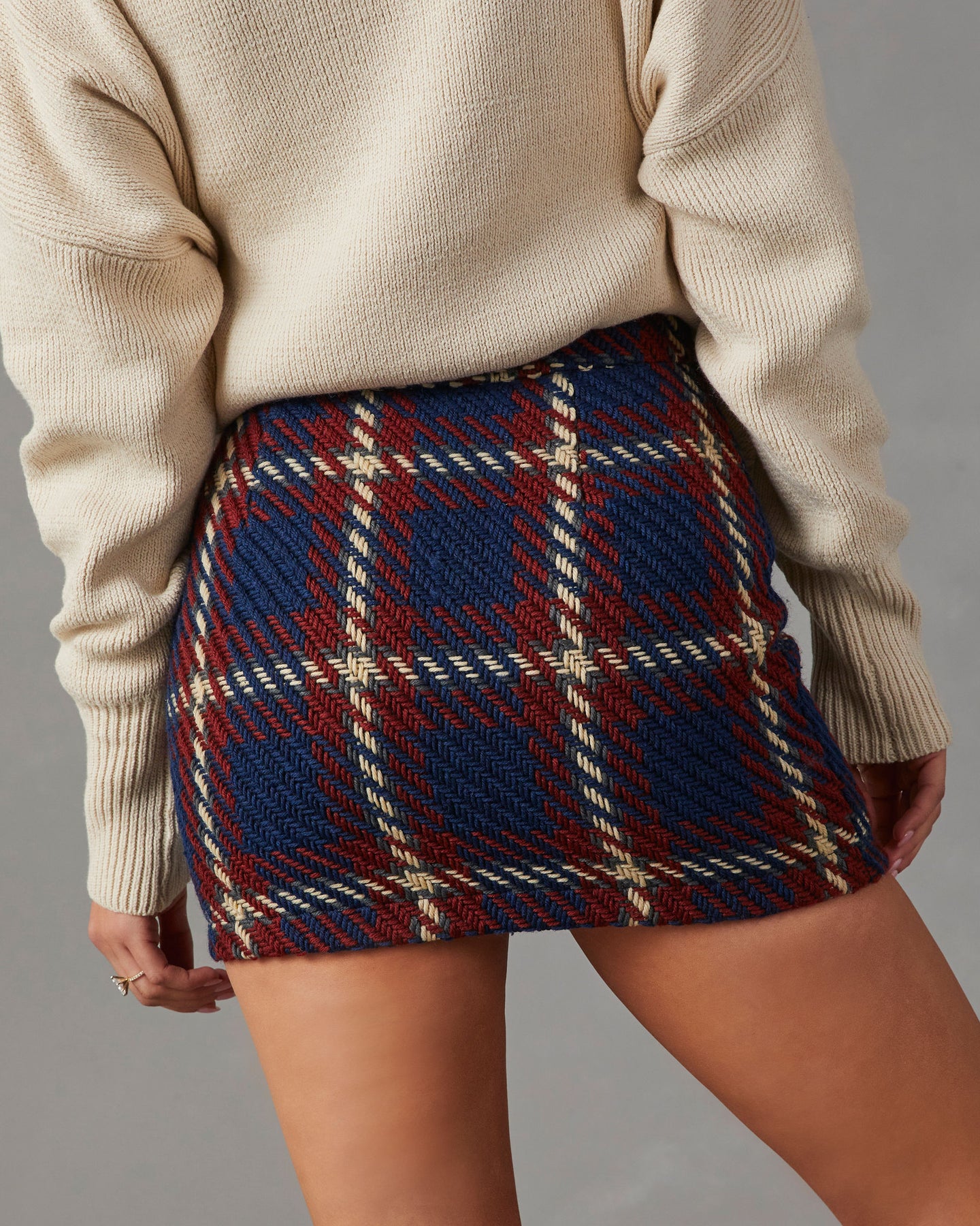 Linden Plaid Knitted Mini Skirt – VICI