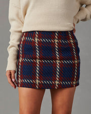 Linden Plaid Knitted Mini Skirt view 3