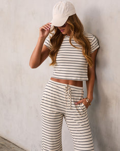 Albion Crop Striped Top
