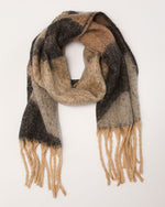 Black % Claire Large Pattern Blanket Scarf-4