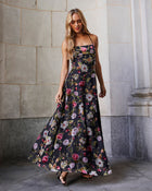 Black % Jordie Floral Maxi Dress-6