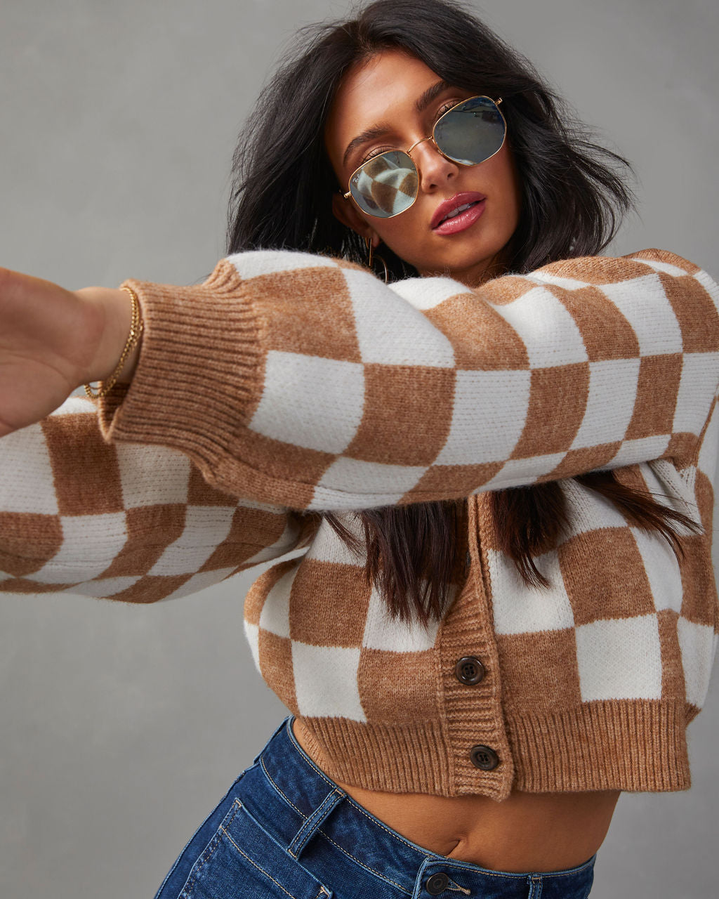 Checkmate Pocketed Knit Cardigan – VICI