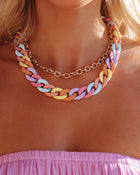 Multi % Like Candy Layered Chain Necklace-1