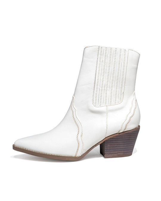 White % Lucia Faux Leather Heeled Bootie-2