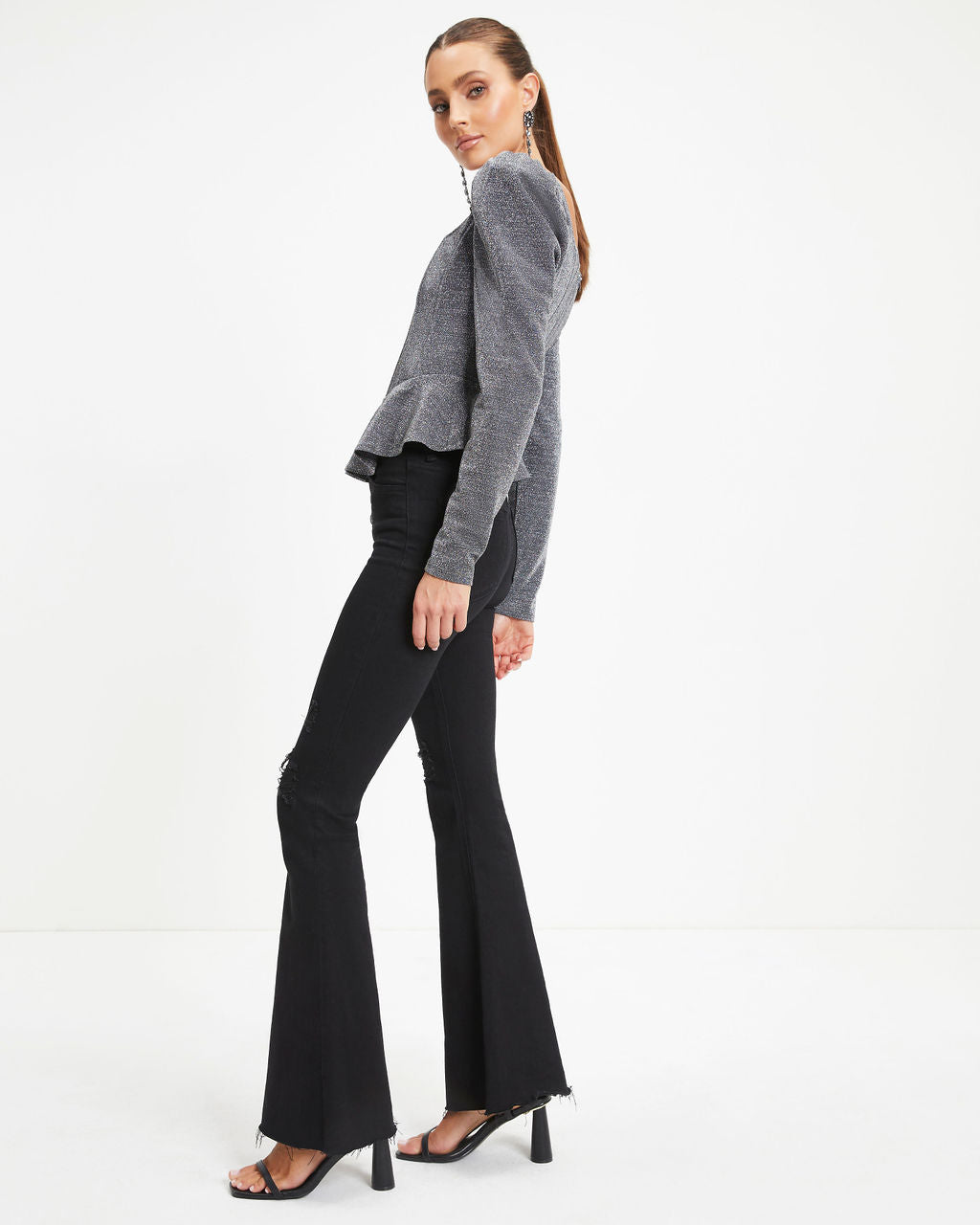 Matrix Metallic Peplum Top VICI
