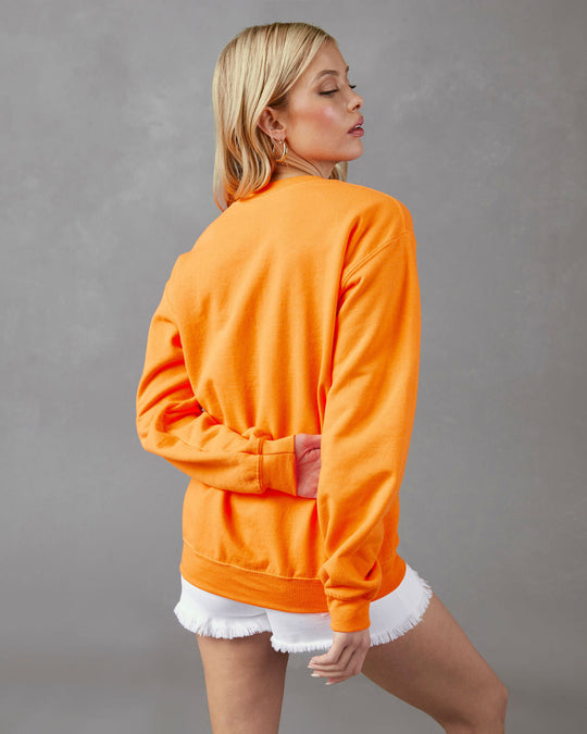 Orange % Miami Cotton Blend Sweatshirt-2