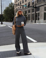 Leisure Theory Cropped Funnel Neck Sweatshirt