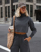 Leisure Theory Cropped Funnel Neck Sweatshirt