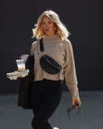 Duncan Knit Cable Knit Mock Neck Sweater