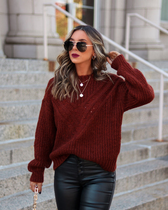 Chestnut % Chiara Knit Pullover Sweater-2
