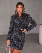 Black % Fabiana Tweed Crop Blazer-1