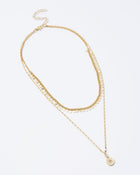 Gold % Samira Layered Charm Necklace-2