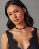 Black % Kelis Floral Choker-1