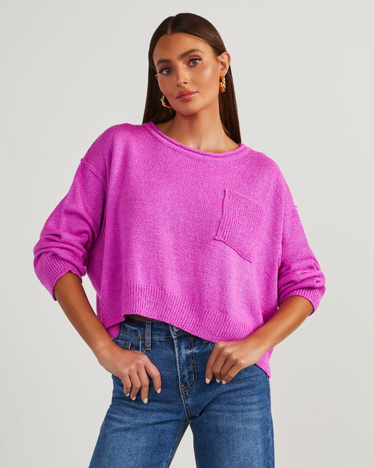 Orchid % Back To Basics Knit Pullover Sweater-1