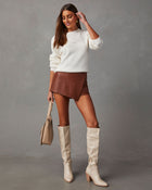 White % Feeling Rich Pullover Sweater-1