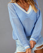 Blue % On The Dock Cotton Blend Knit Sweater-1