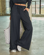 Leisure Hours Drawstring Wide Leg Sweatpants