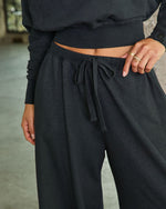 Leisure Hours Drawstring Wide Leg Sweatpants